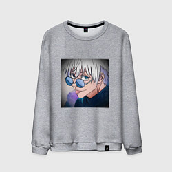 Свитшот хлопковый мужской Годжо, цвет: меланж