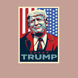 Свитшот хлопковый мужской Трамп Дональд, цвет: пыльно-розовый — фото 2