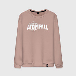 Свитшот хлопковый мужской Atomfall logo, цвет: пыльно-розовый