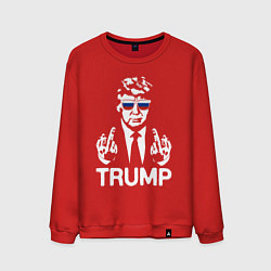 Свитшот хлопковый мужской Трамп наш, цвет: красный