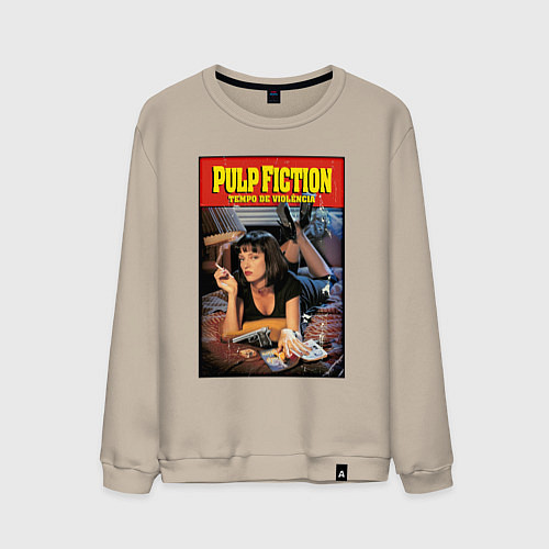Мужской свитшот Криминальное чтиво - Мия / Миндальный – фото 1