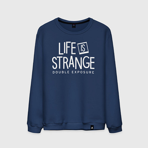 Мужской свитшот Life is strange double exposure logo / Тёмно-синий – фото 1