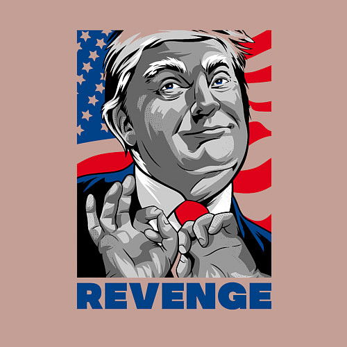 Мужской свитшот Месть Трампа / Пыльно-розовый – фото 3