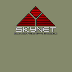 Свитшот хлопковый мужской Skynet - cyberdyne, цвет: авокадо — фото 2