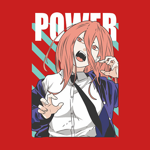 Мужской свитшот Человек-бензопила Пауэр Power / Красный – фото 3