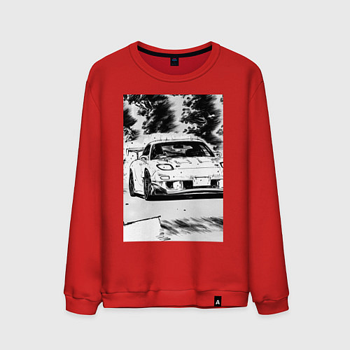 Мужской свитшот Mazda rx-7 автомобиль гоночный / Красный – фото 1