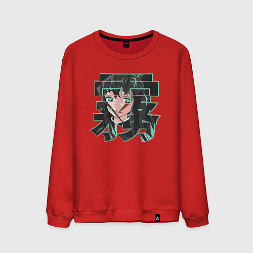 Мужской свитшот Клинок рассекающий демонов Токито / Красный – фото 1