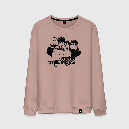 Мужской свитшот Arctic Monkeys band / Пыльно-розовый – фото 1