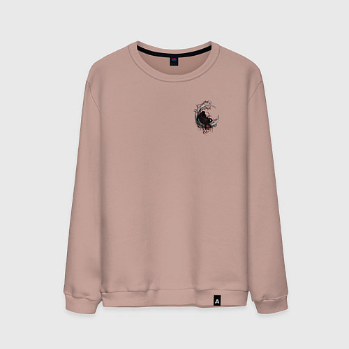 Мужской свитшот Черный кролик Мини / Пыльно-розовый – фото 1