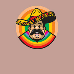 Свитшот хлопковый мужской Весёлый мексиканец, цвет: пыльно-розовый — фото 2