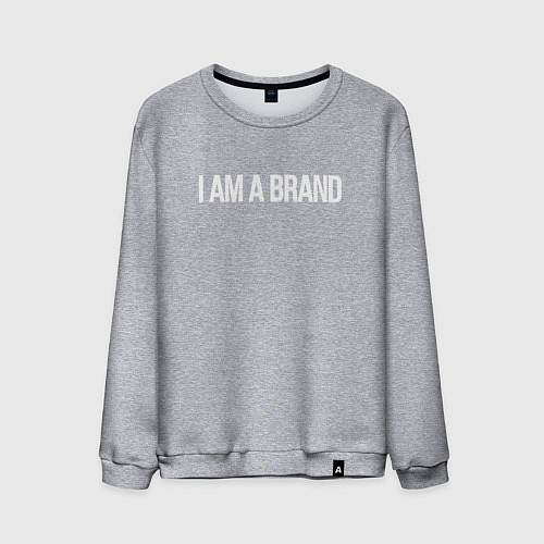 Мужской свитшот I am a brand / Меланж – фото 1