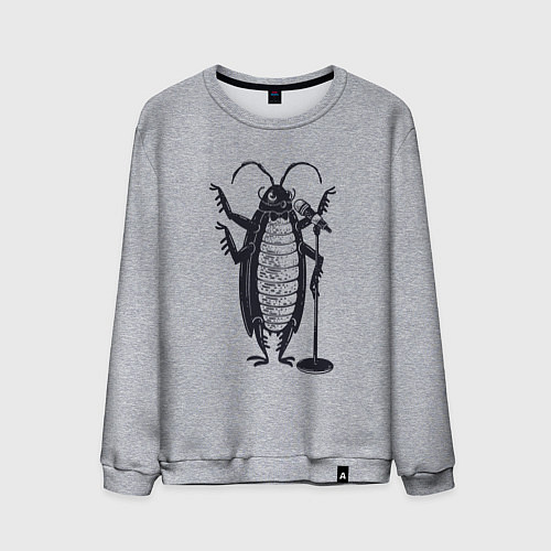 Мужской свитшот Тараканчик певец / Меланж – фото 1