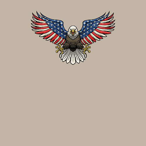 Мужской свитшот Орёл - США / Миндальный – фото 3