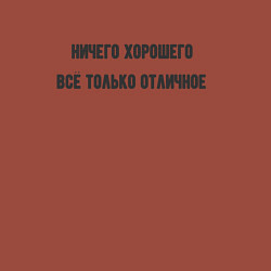 Свитшот хлопковый мужской Ничего хорошего - отличное настроение, цвет: кирпичный — фото 2