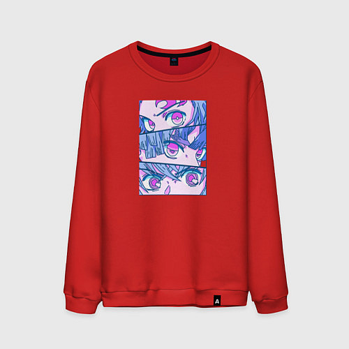 Мужской свитшот Тандзиро Незуко и Зеницу Клинок рассекающий демоно / Красный – фото 1