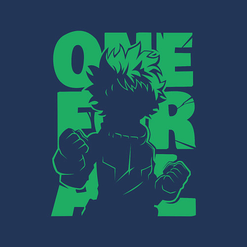 Мужской свитшот Моя геройская академия один за всех Деку / Тёмно-синий – фото 3