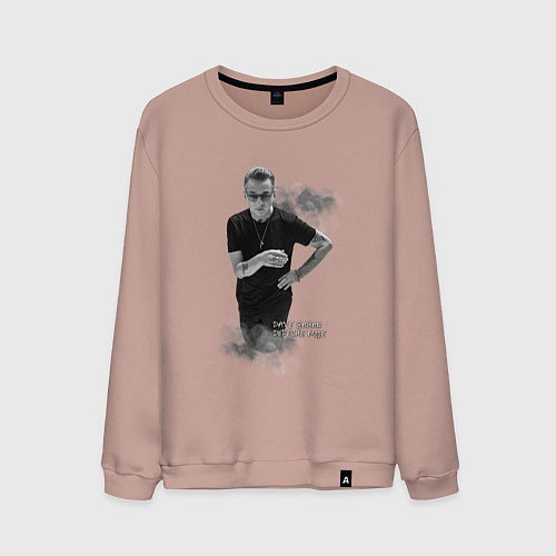 Мужской свитшот Depeche mode - dave gahan stand / Пыльно-розовый – фото 1