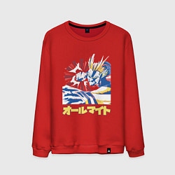 Свитшот хлопковый мужской Моя геройская академия Всемогущий удар, цвет: красный