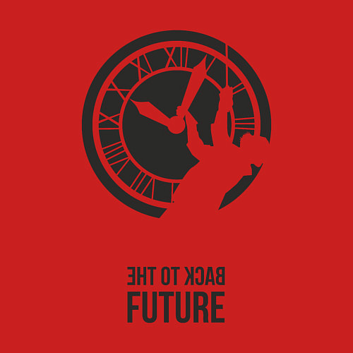 Мужской свитшот Док Браун - назад в будущее / Красный – фото 3