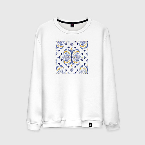 Мужской свитшот Португальский мотив / Белый – фото 1