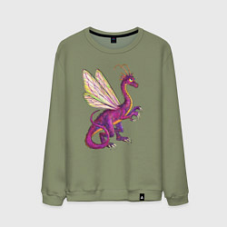 Свитшот хлопковый мужской HOMM3 Faerie Dragon, цвет: авокадо