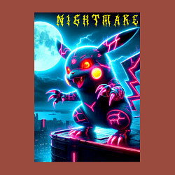 Свитшот хлопковый мужской Pikachu - nightmare, цвет: кирпичный — фото 2