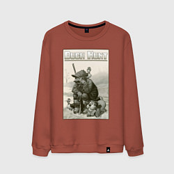 Свитшот хлопковый мужской Duck hunt - hunter, цвет: кирпичный