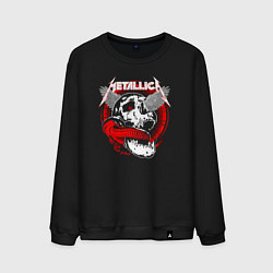 Свитшот хлопковый мужской Metallica the god, цвет: черный