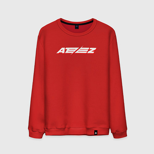 Мужской свитшот Ateez logo / Красный – фото 1