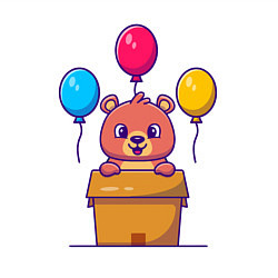 Свитшот хлопковый мужской Праздничный мишутка, цвет: белый — фото 2