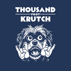 Свитшот хлопковый мужской Thousand Foot Krutch rock dog, цвет: тёмно-синий — фото 2