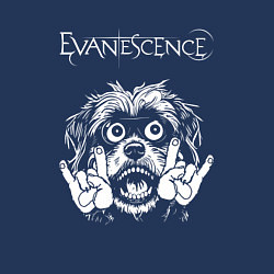 Свитшот хлопковый мужской Evanescence rock dog, цвет: тёмно-синий — фото 2