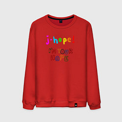 Свитшот хлопковый мужской BTS J-hope! Im Your Hope, цвет: красный