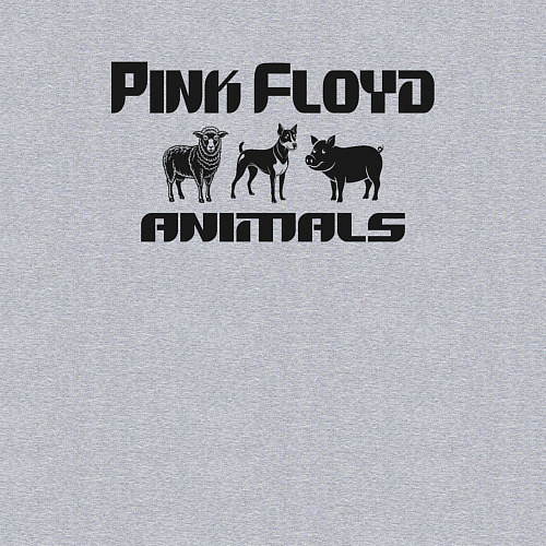 Мужской свитшот Pink Floyd animals / Меланж – фото 3