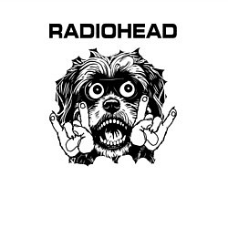 Свитшот хлопковый мужской Radiohead - rock dog, цвет: белый — фото 2