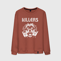 Свитшот хлопковый мужской The Killers rock dog, цвет: кирпичный