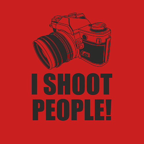 Мужской свитшот Фоткаю людей / Красный – фото 3