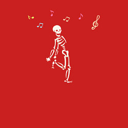 Свитшот хлопковый мужской Танцующий скелетик, цвет: красный — фото 2