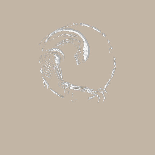 Мужской свитшот Лого ксеноморф / Миндальный – фото 3