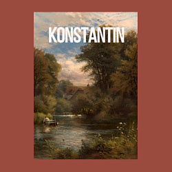 Свитшот хлопковый мужской Konstantin озеро в лесу, цвет: кирпичный — фото 2