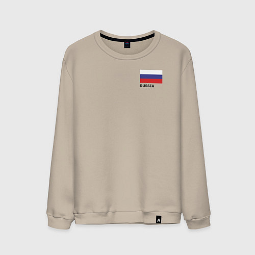 Мужской свитшот Россия карта и флаг / Миндальный – фото 1
