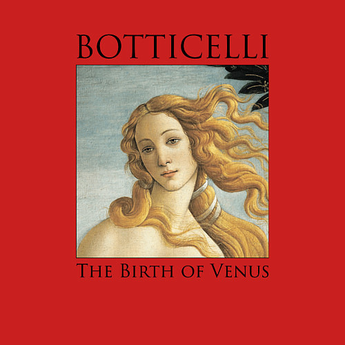 Мужской свитшот Сандро Боттичелли - Рождение Венеры / Красный – фото 3