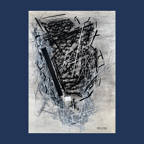 Мужской свитшот Абстрактная графика Blue / Тёмно-синий – фото 3