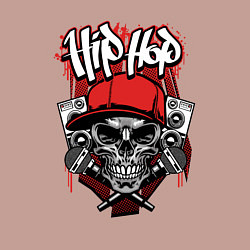 Свитшот хлопковый мужской Hip-hop skeletor, цвет: пыльно-розовый — фото 2