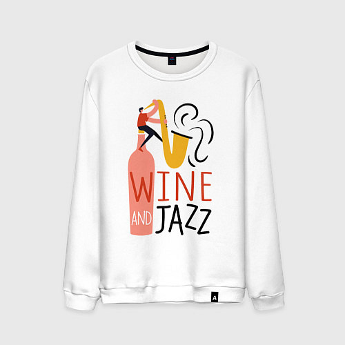 Мужской свитшот Винишко и джаз / Белый – фото 1