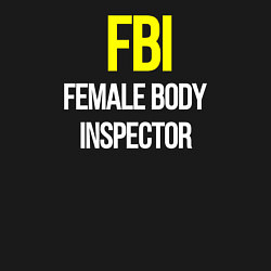 Свитшот хлопковый мужской FBI white text, цвет: черный — фото 2