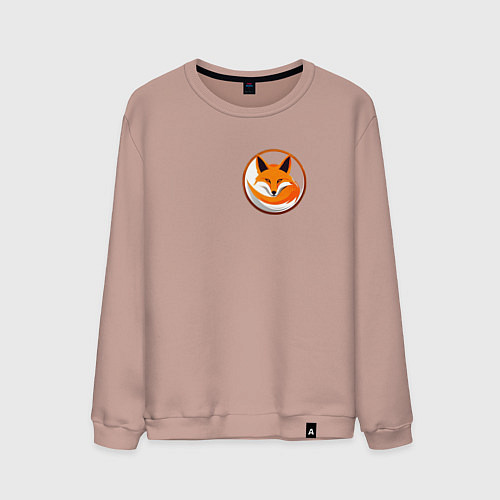 Мужской свитшот Дикая лисица / Пыльно-розовый – фото 1