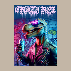 Свитшот хлопковый мужской Crazy rex - ai art fantasy, цвет: миндальный — фото 2