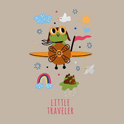 Свитшот хлопковый мужской Лягушонок пилот, цвет: миндальный — фото 2