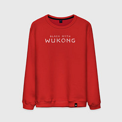 Свитшот хлопковый мужской Black Myth Wukong white logo, цвет: красный